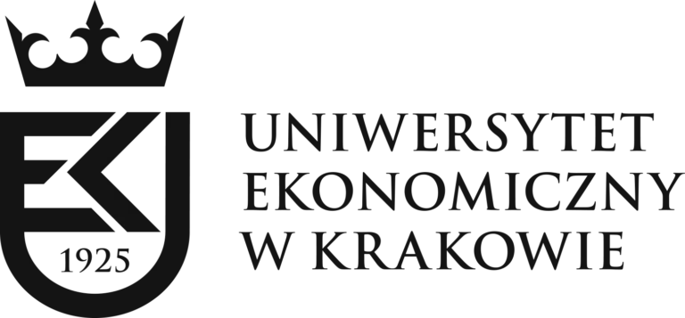 Logo UEK czarne z napisem Uniwersytet Ekonomiczny w Krakowie