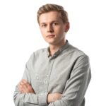 Zdjęcie przedstawia prelegenta Dominik Dawiec